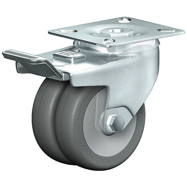 Swivel Castor With Wheel Brake Institutional Series 320P, Wheel TP